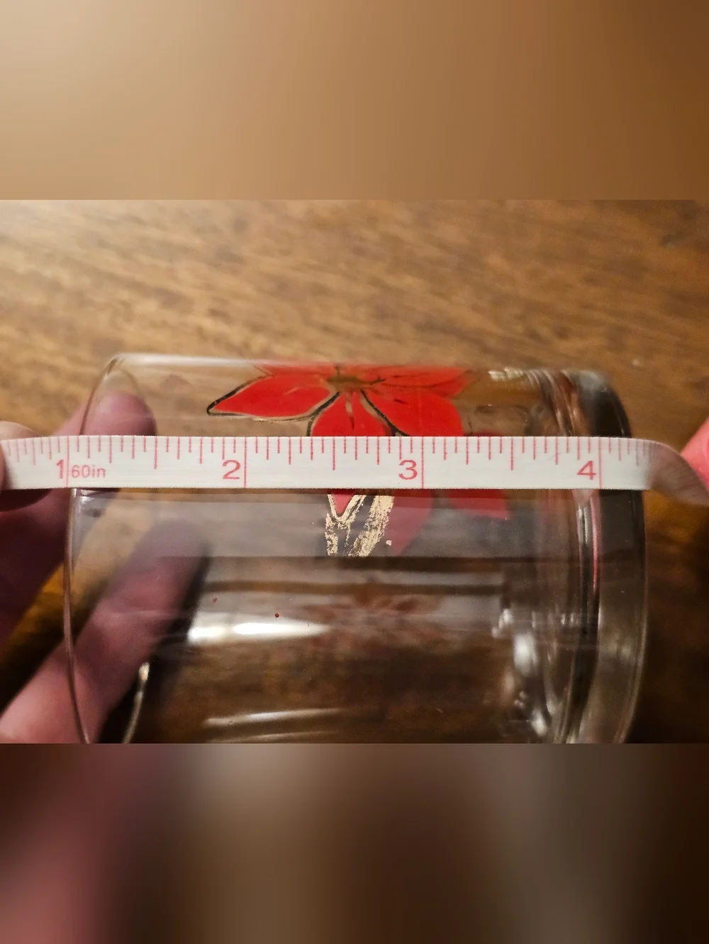 Vintage Poinsetta Ice Bucket And Drinking Glasses Set Of 4 Red Gold Retro